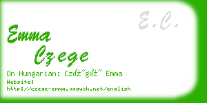 emma czege business card